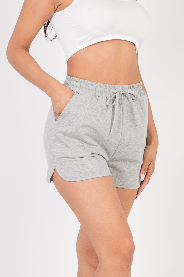 French Terry Loose Fit Drawstring Shorts