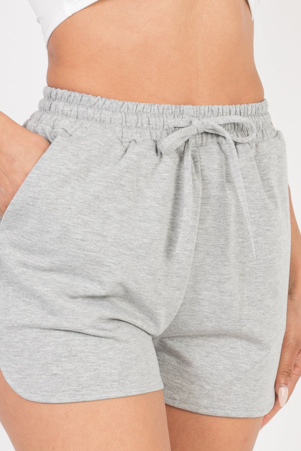 French Terry Loose Fit Drawstring Shorts