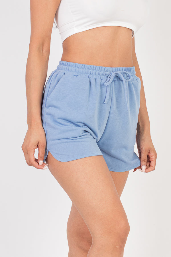 French Terry Loose Fit Drawstring Shorts