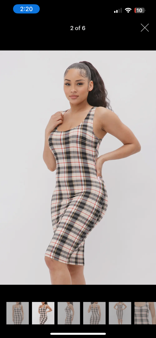 Plaid Tank Mini Dress