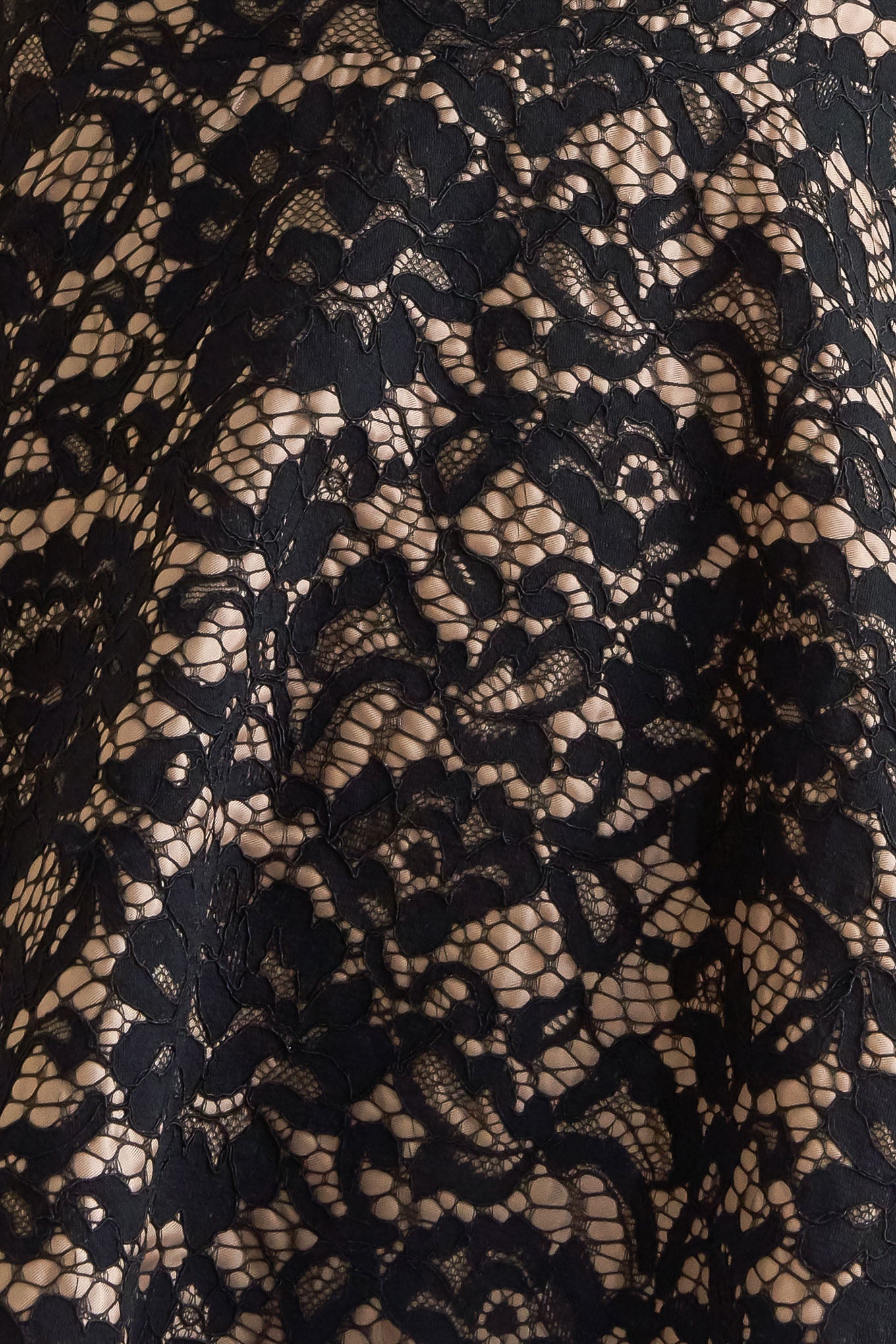 NightFall Chic Lace Woven Midi Dress