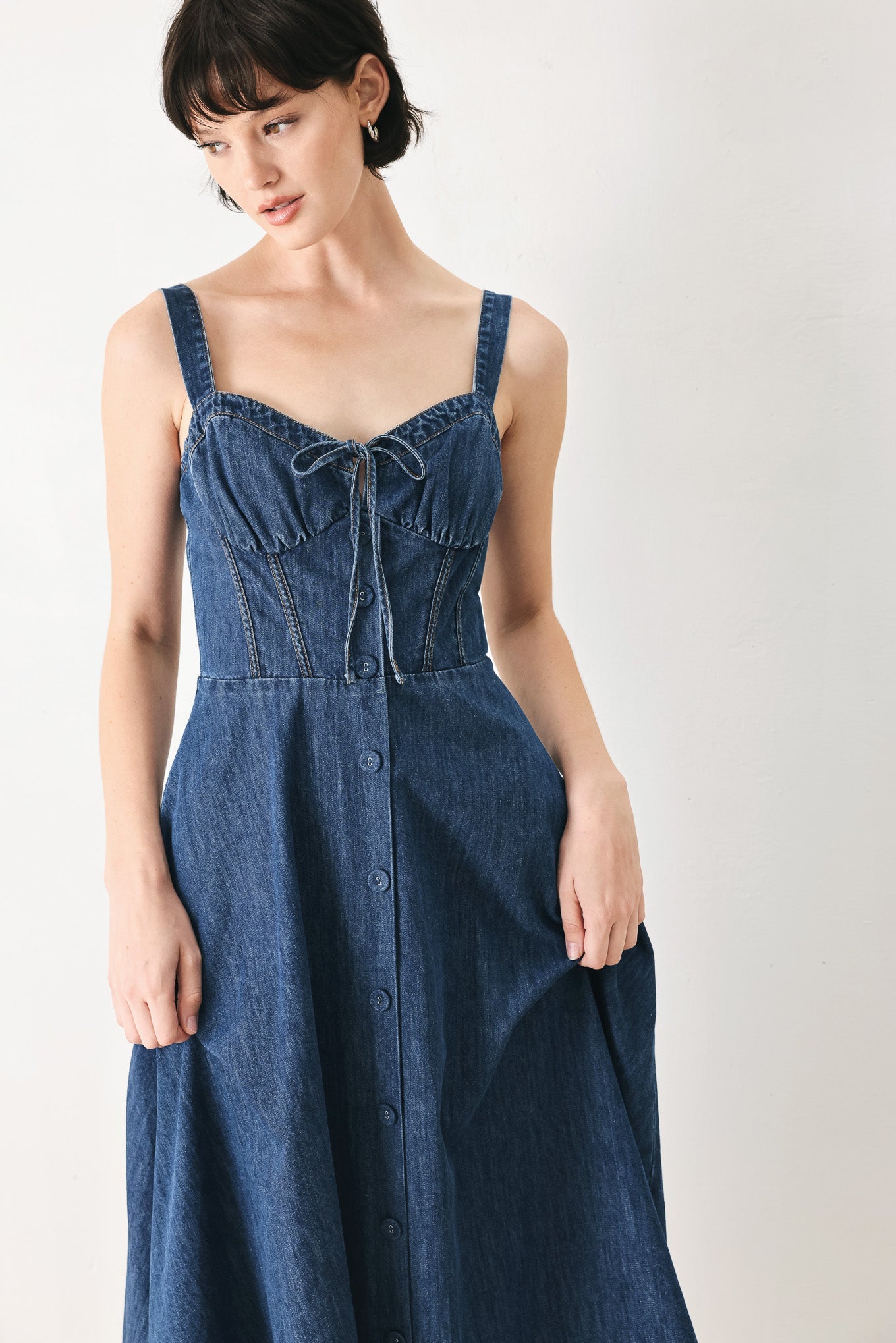 Blue Crush Denim Midi Blue
