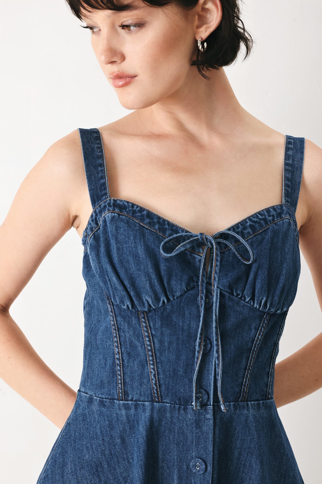 Blue Crush Denim Midi Blue