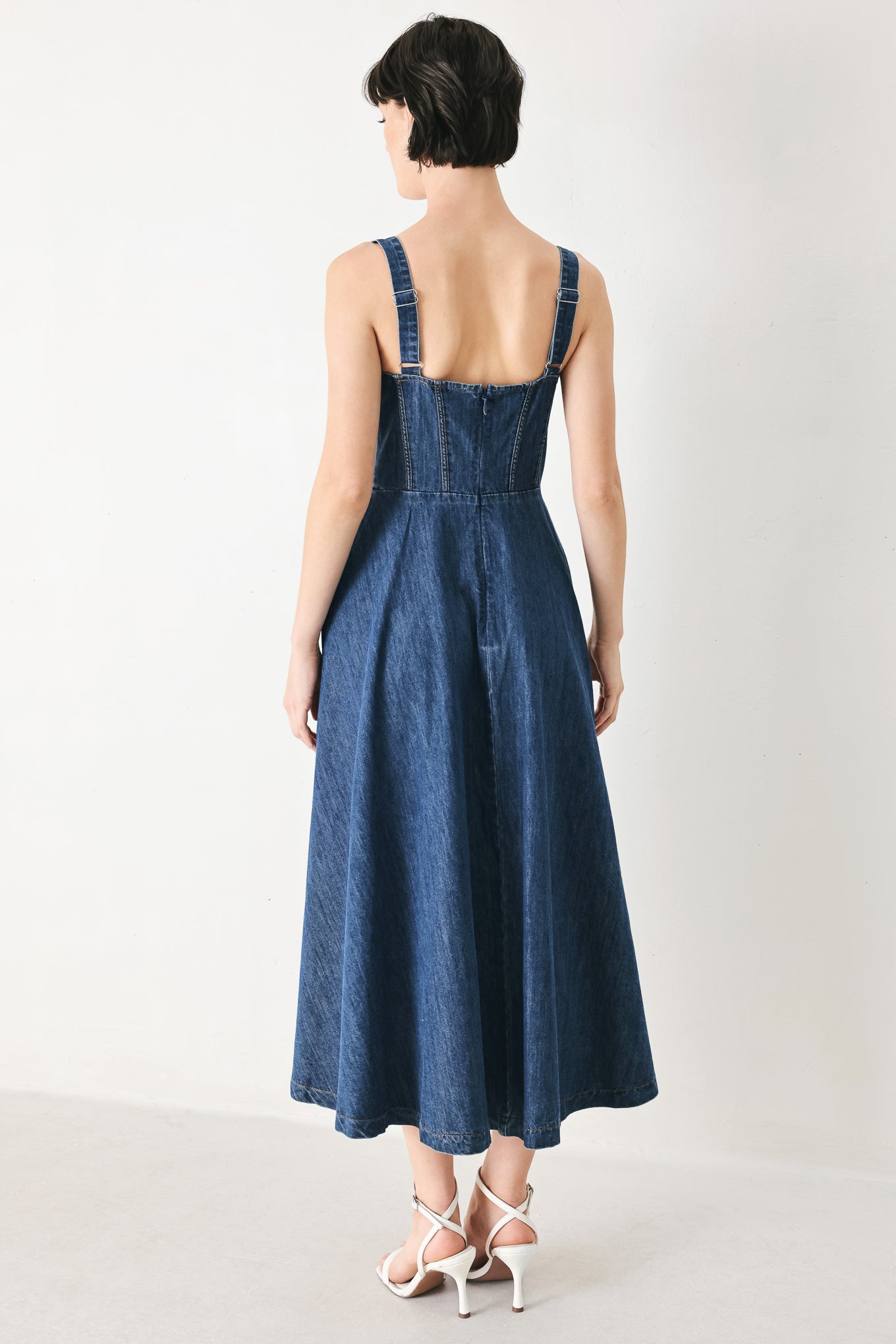 Blue Crush Denim Midi Blue