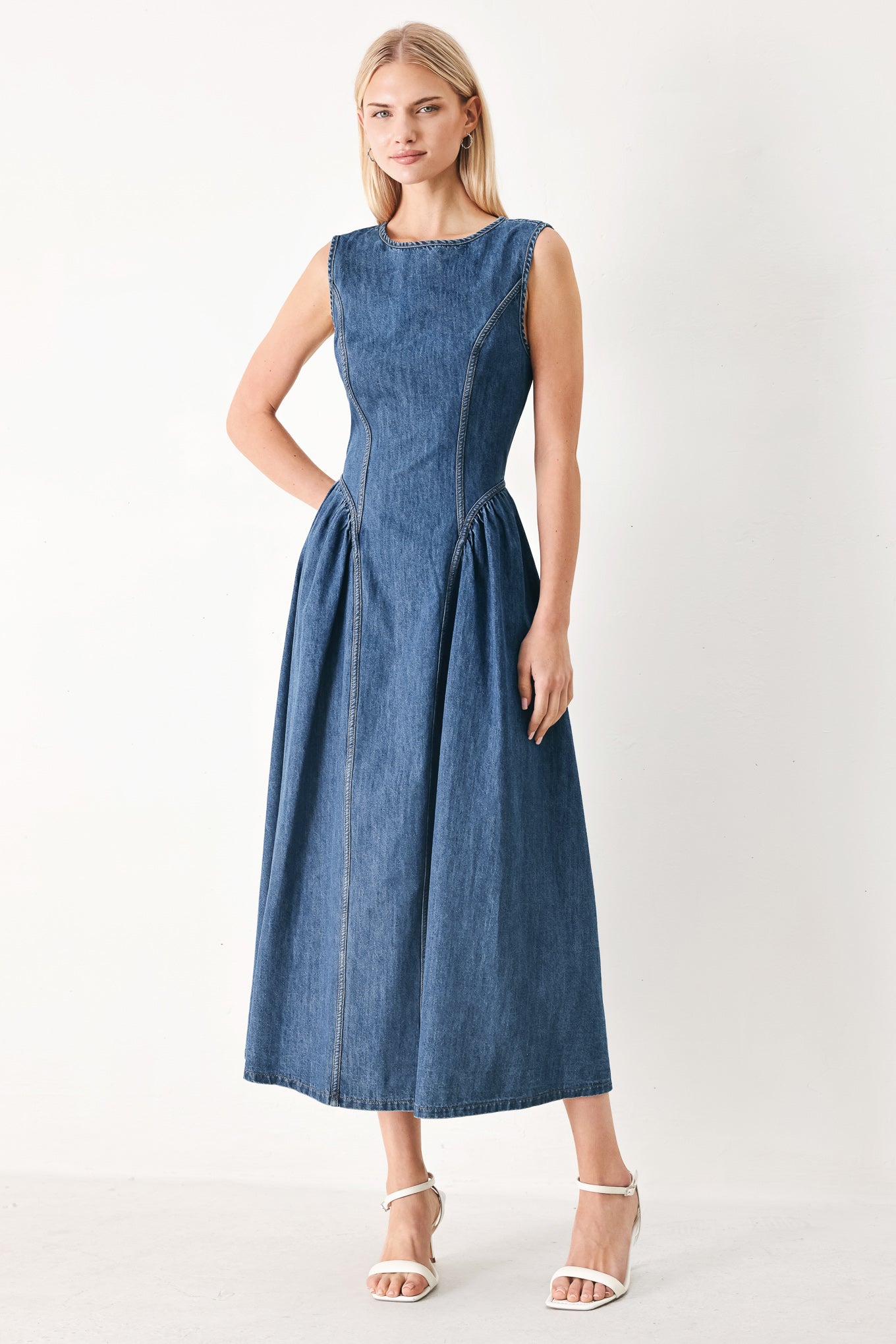 Contemporary Grace Denim Dress