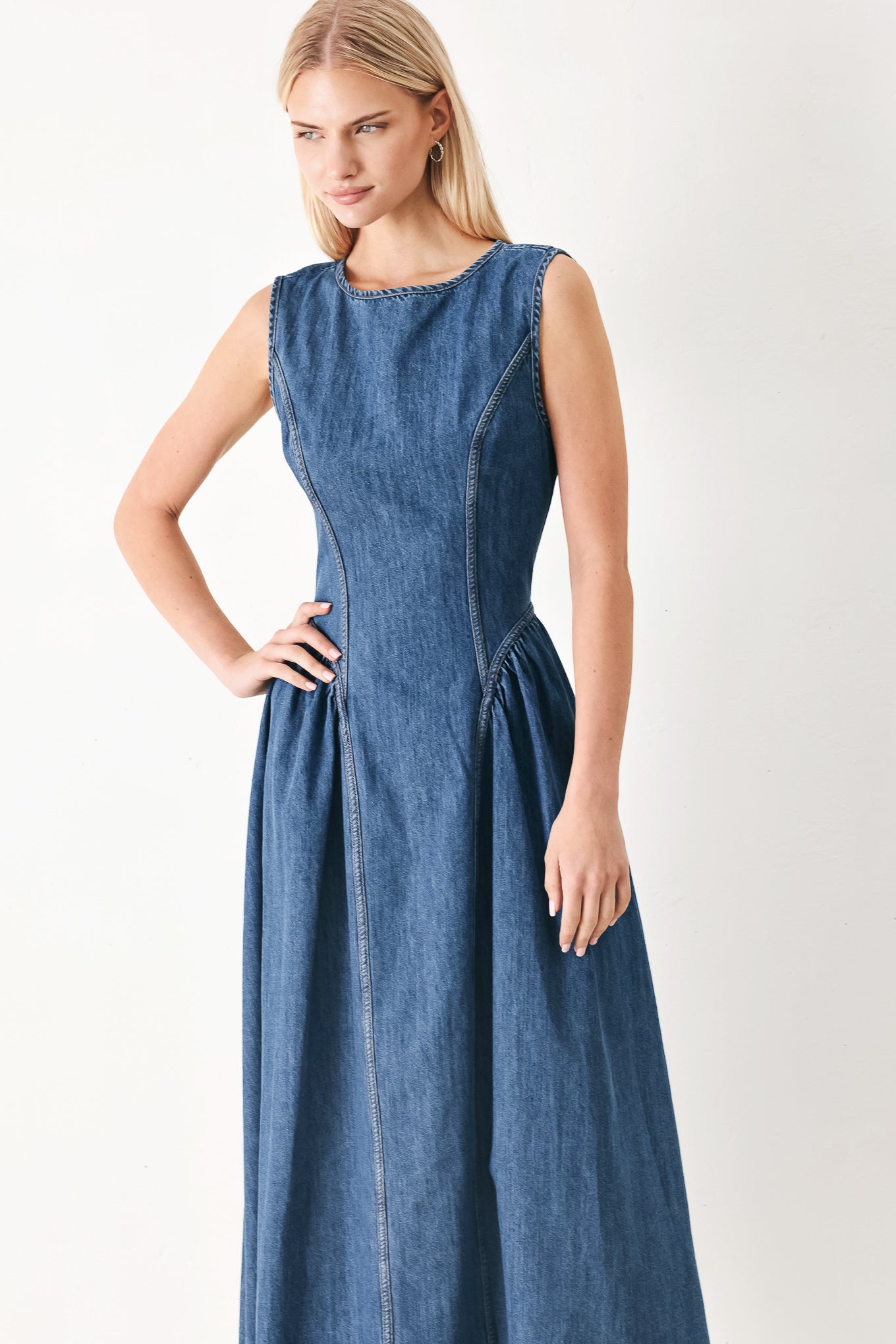 Contemporary Grace Denim Dress