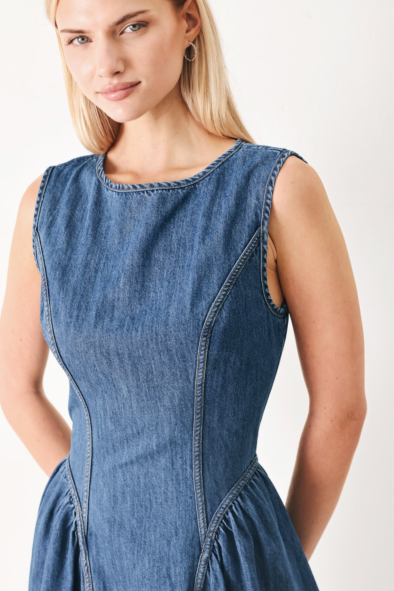 Contemporary Grace Denim Dress