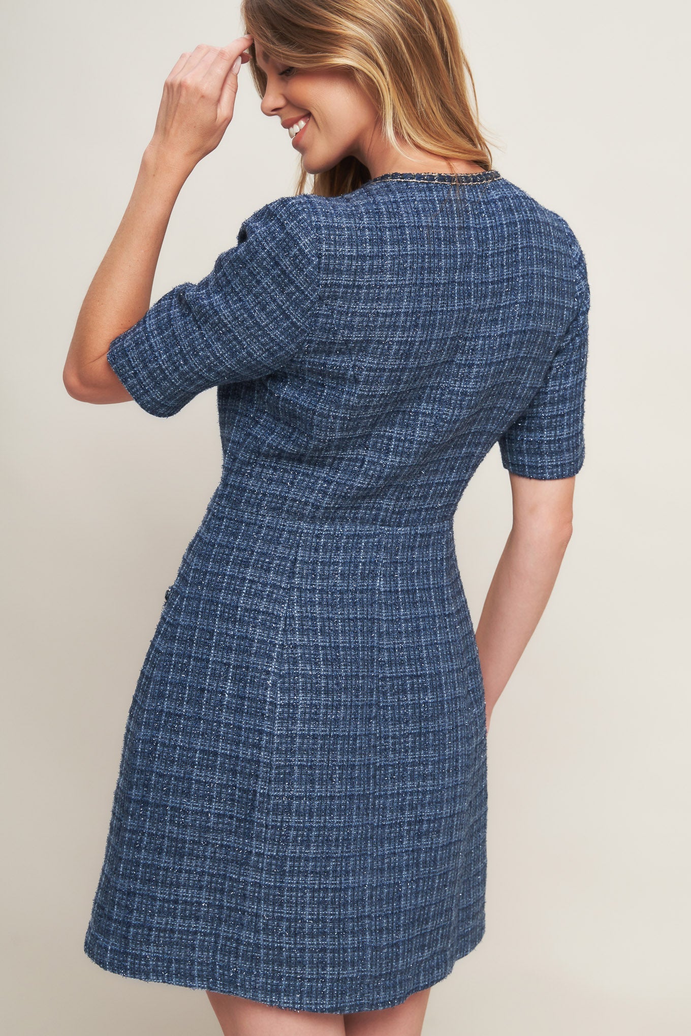 Modern Iconic Tweed Mini Dress