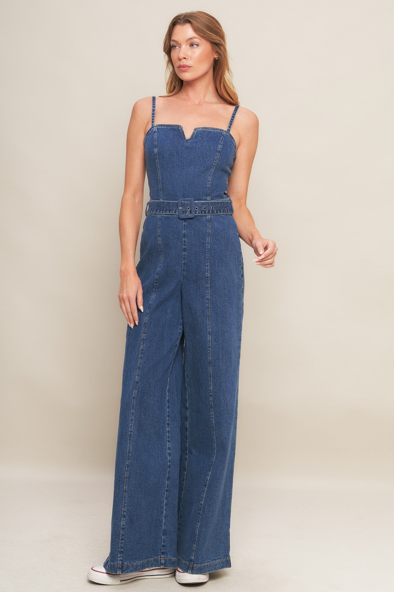 Expert Sweetness Indigo Blue Sleeveless Jumpsuit