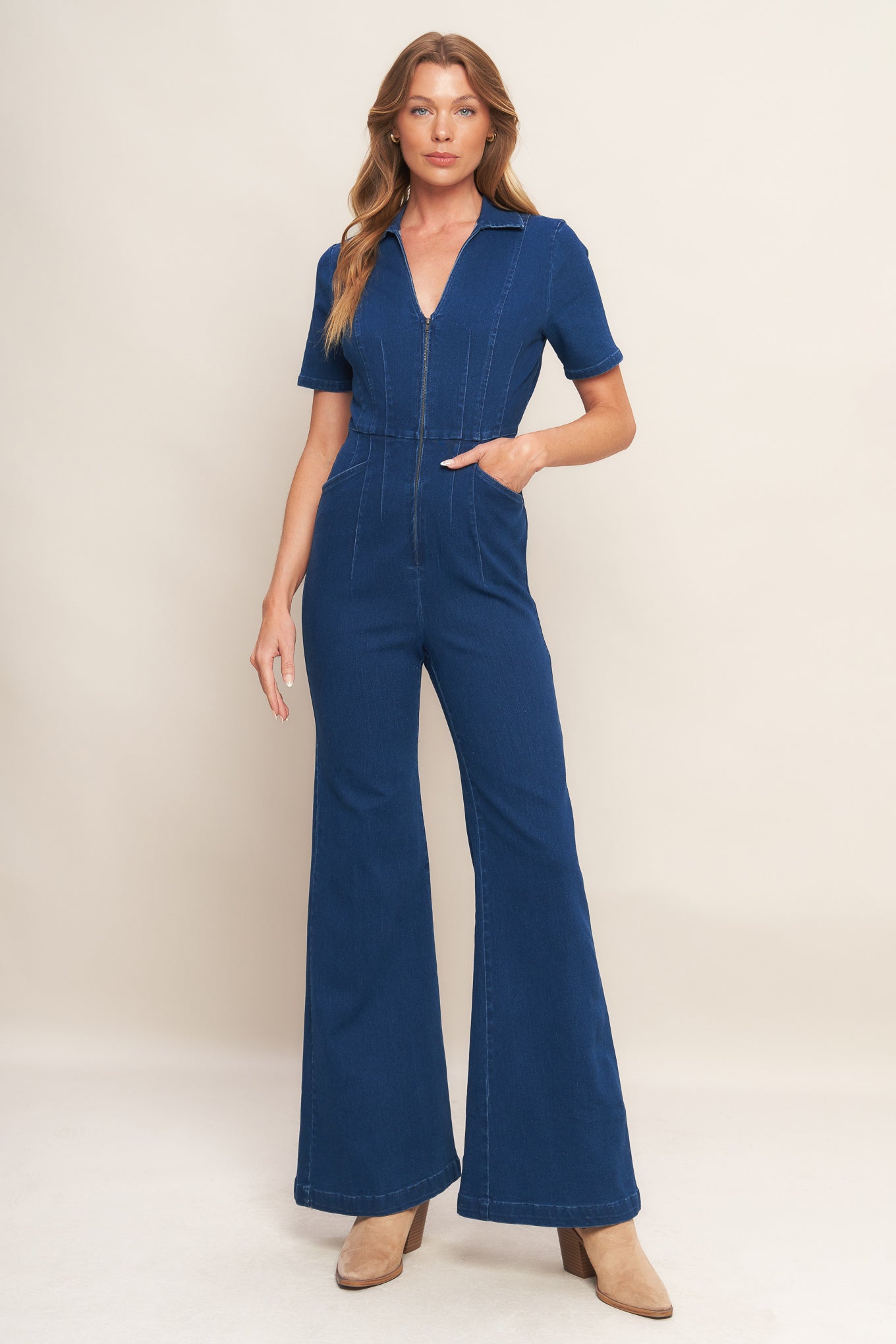 Shy Girl Indigo Blue Jumpsuit