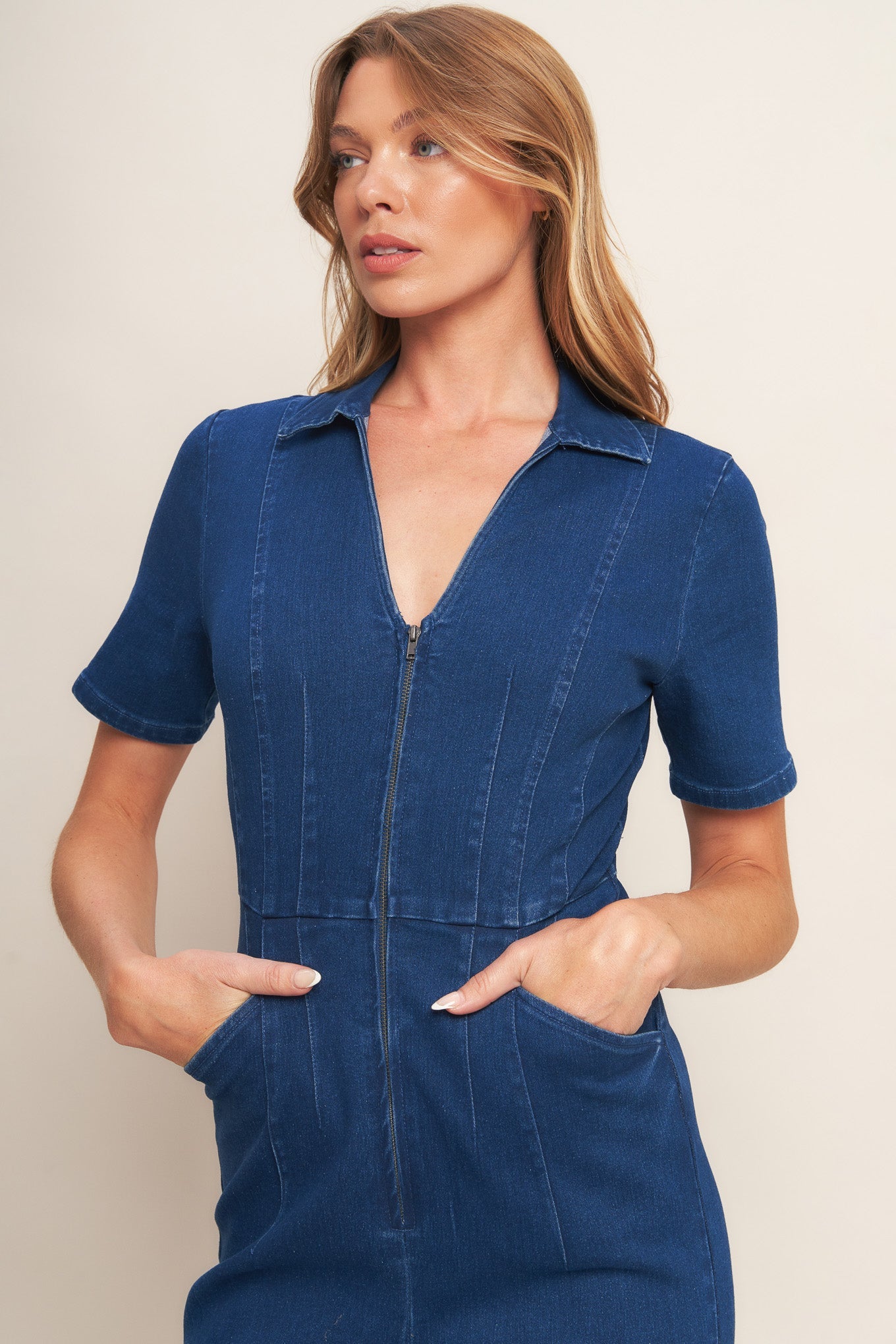 Shy Girl Indigo Blue Jumpsuit