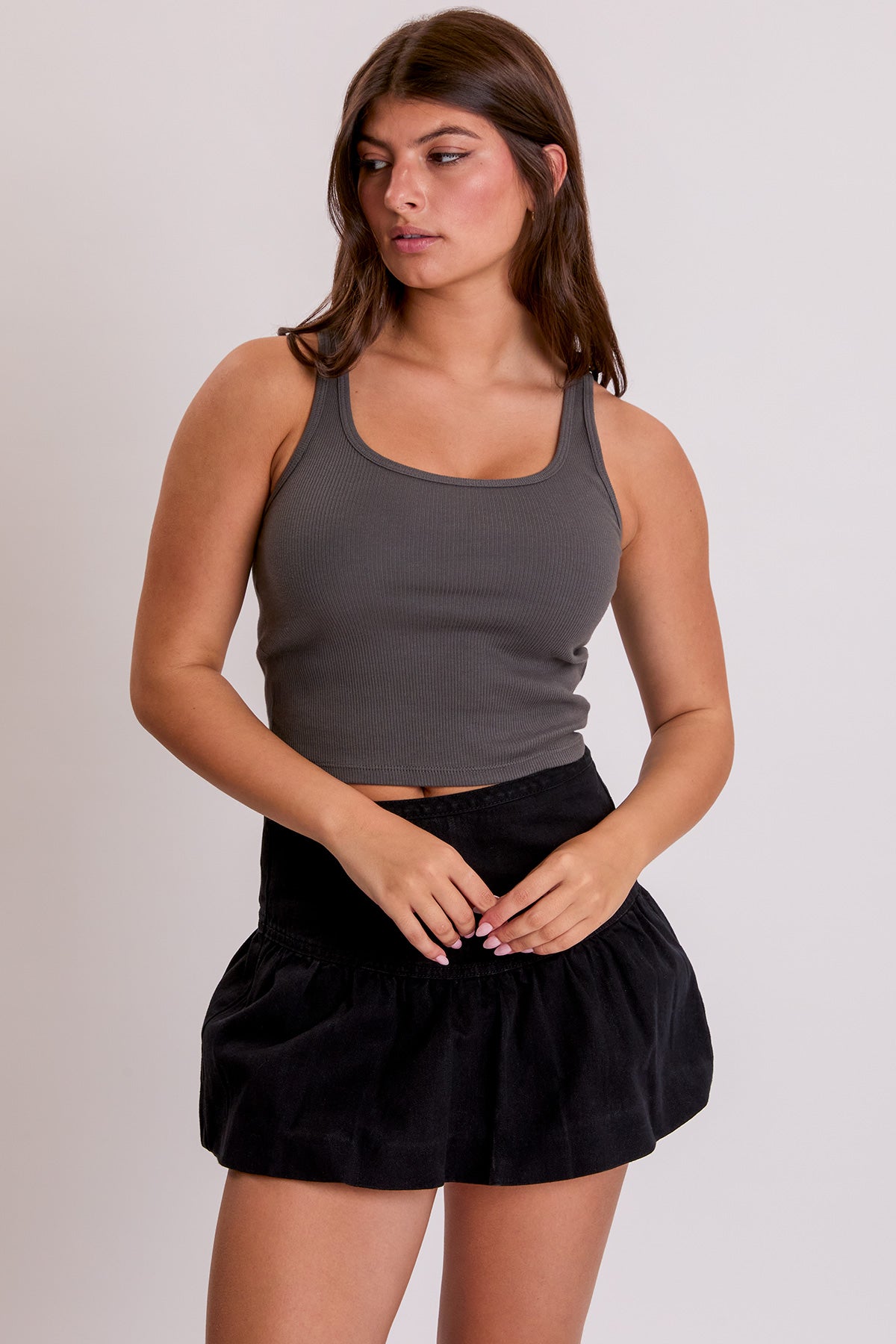 Women's Balloon Hem Mini Skirt