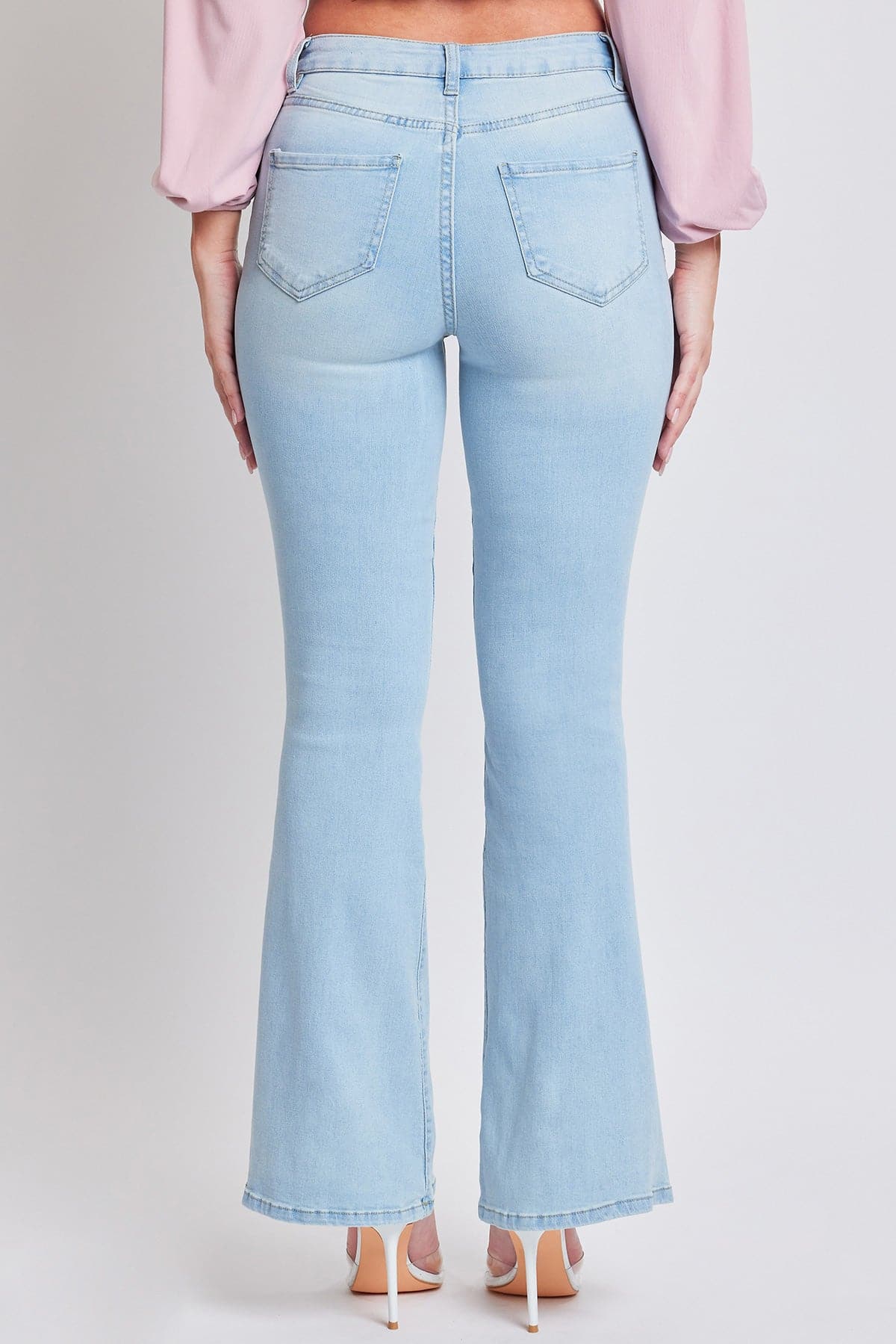 Women's Essential Non-Distressed Fitted Flare Leg Jeans