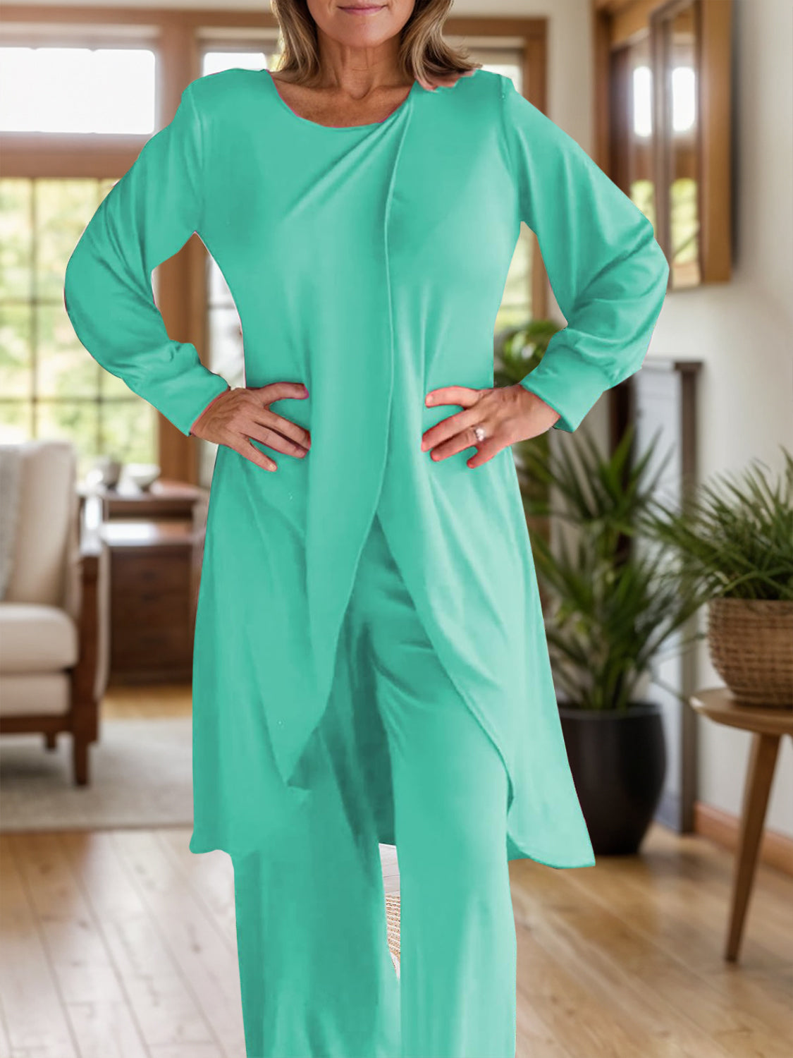 Two Piece Kimono Top and Pants Set