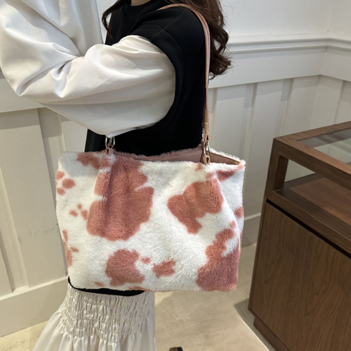 Cow Print Tote Bag