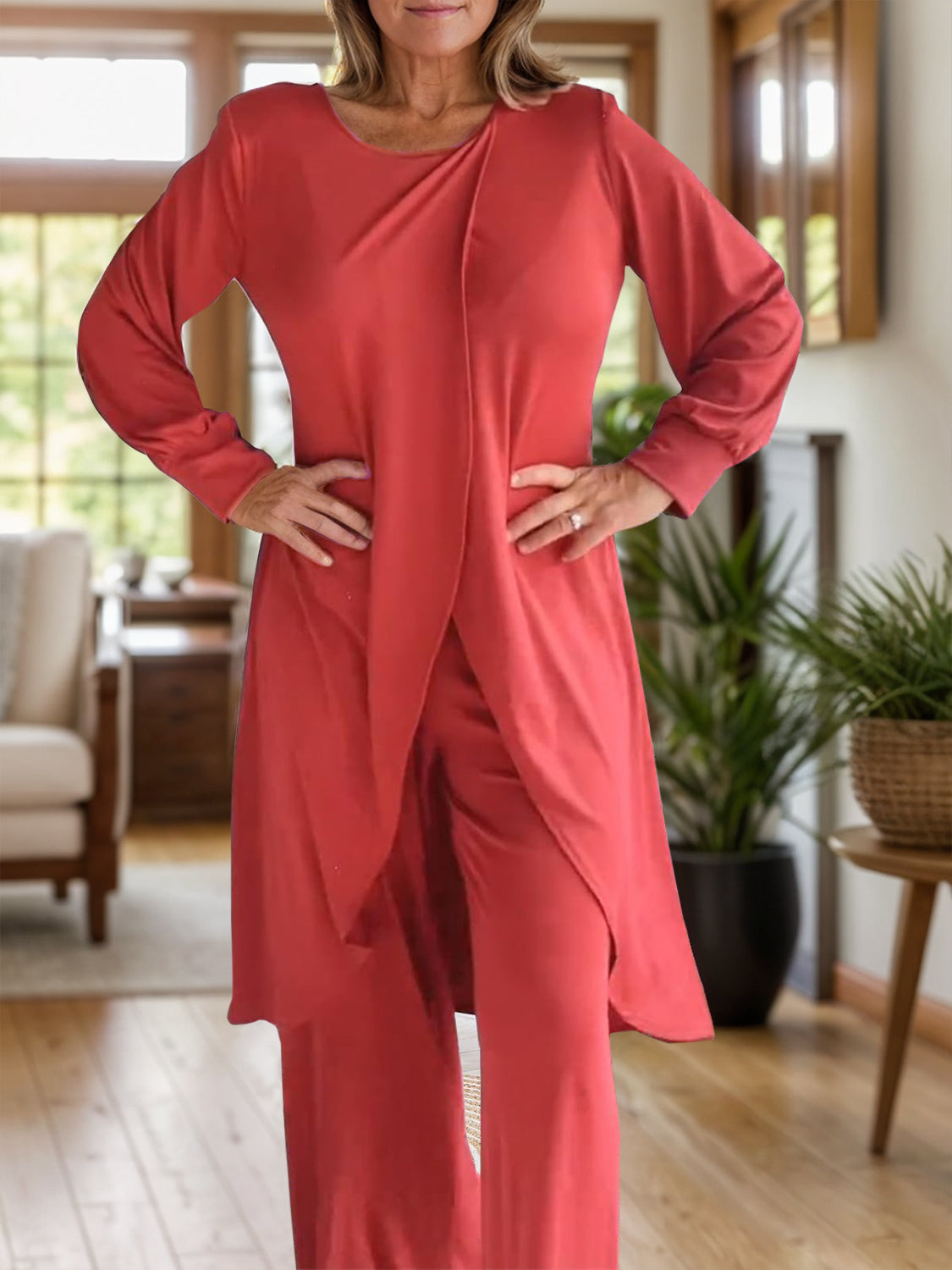 Two Piece Kimono Top and Pants Set