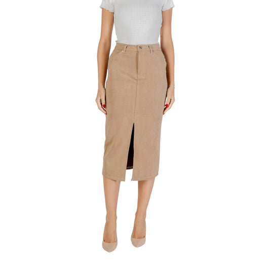 Only  Women  Khaki Midi Skirt