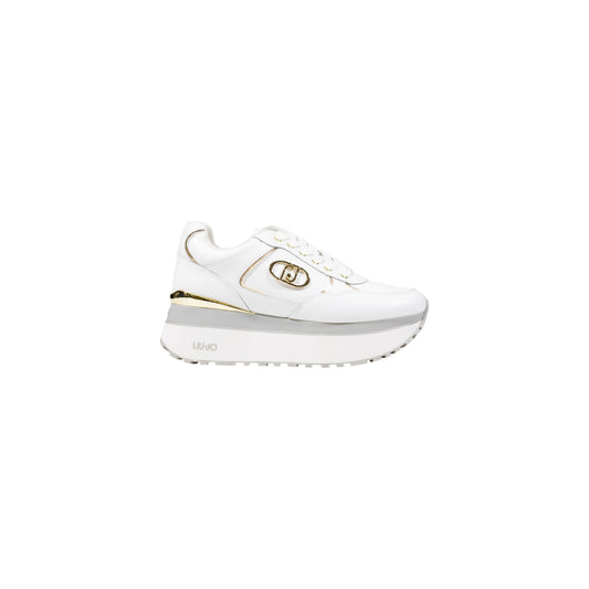 Liu Jo Women White And Gold Sneakers