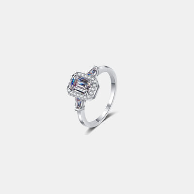 1 Carat Halo Diamond on Sterling Silver Ring