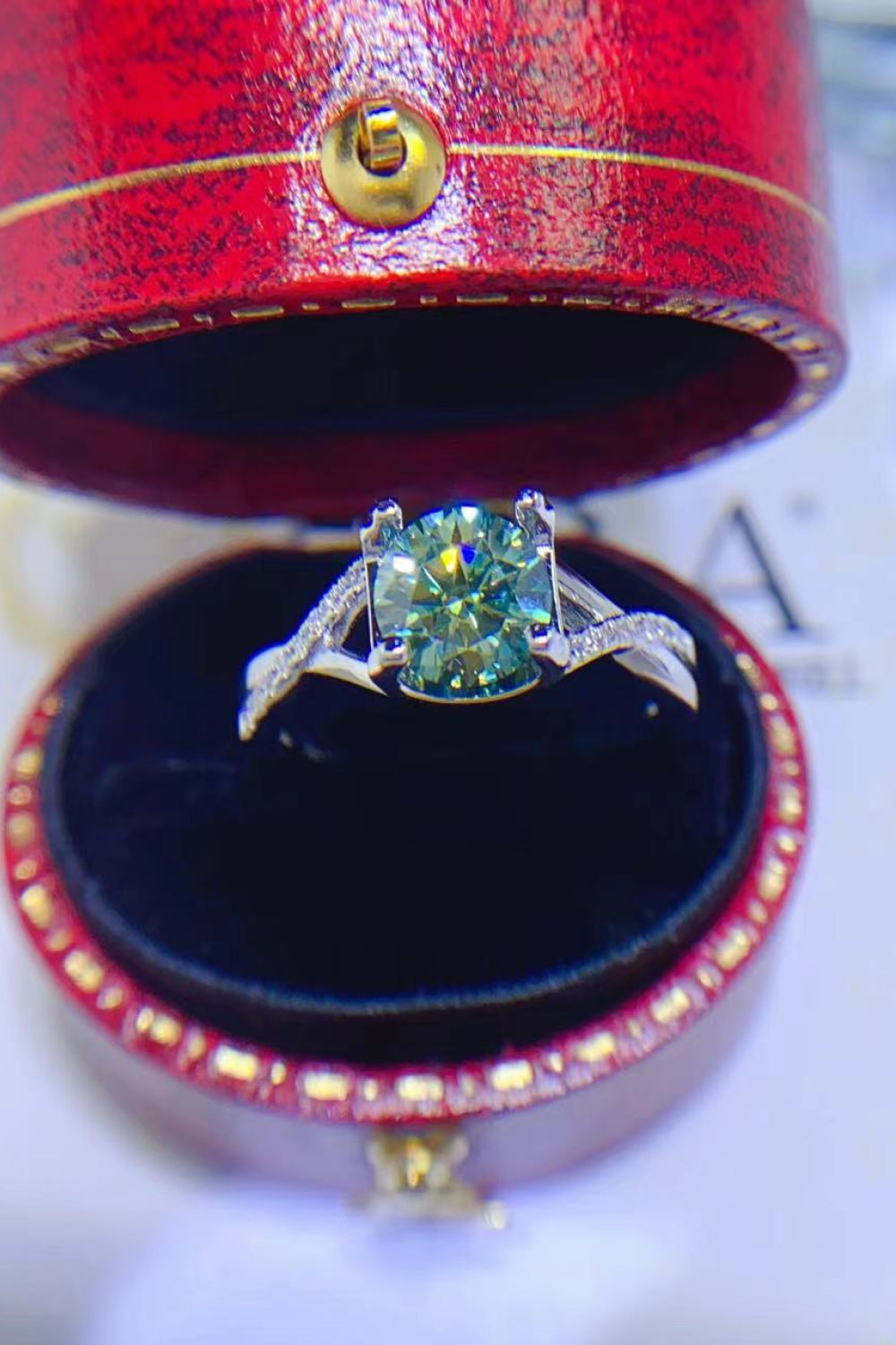 Clear away Negativity  Zircon Stone-Platinum Plated Ring