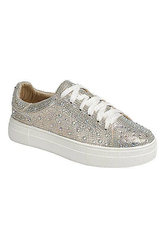 Bedazzled Canvas Glitter Sneakers