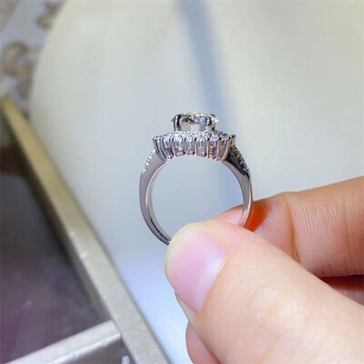 2 Carat Moissanite Diamond/ Zircon  And  Sterling Silver Ring