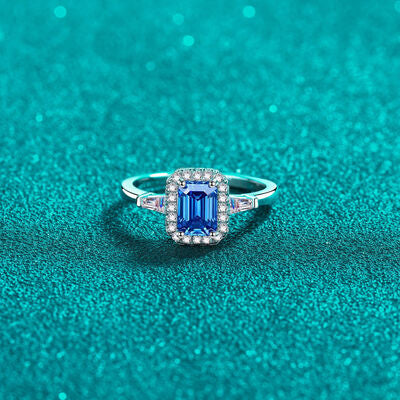 1 Carat Halo Diamond on Sterling Silver Ring