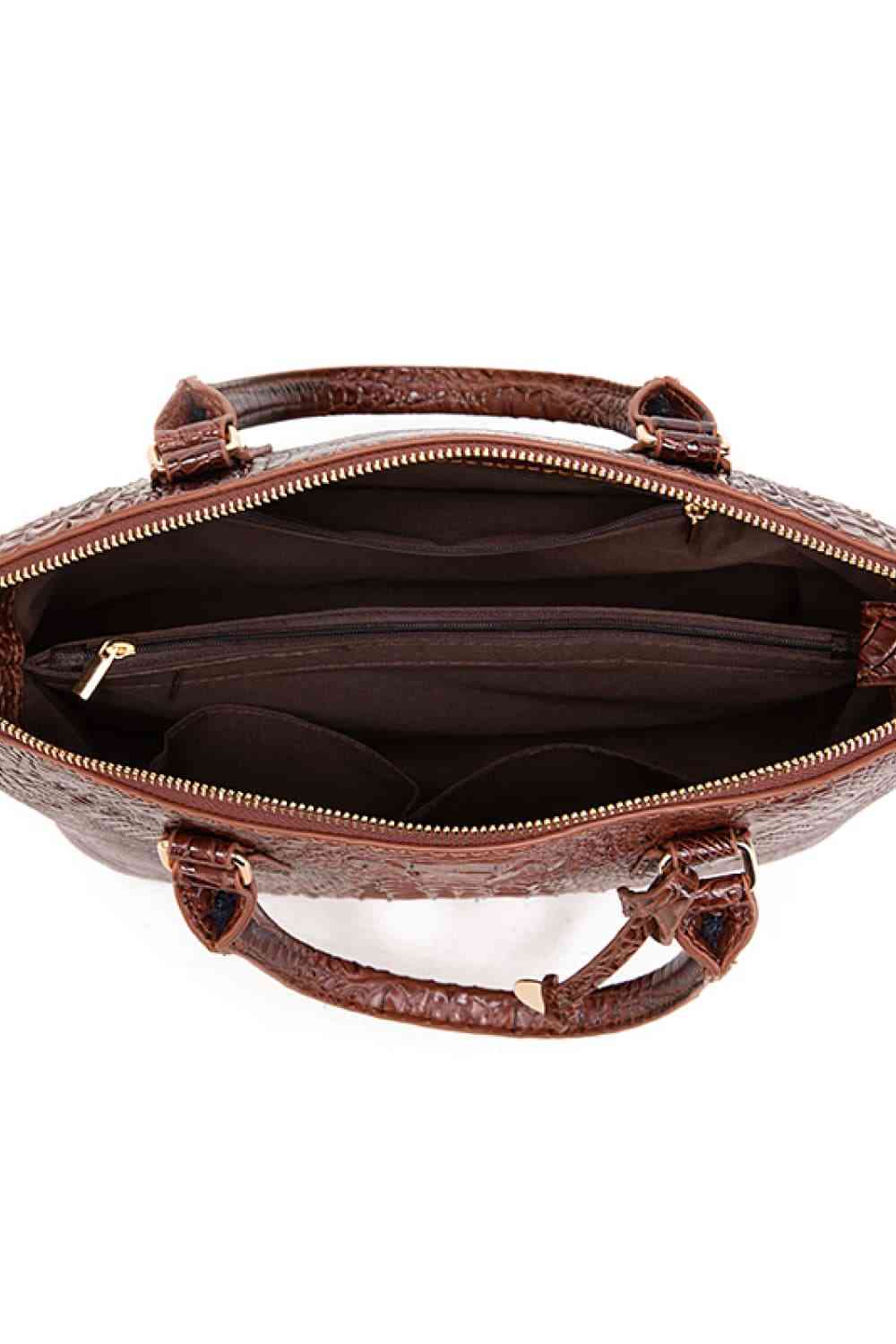 Gradient Crocodile Texture PU Leather Handbag