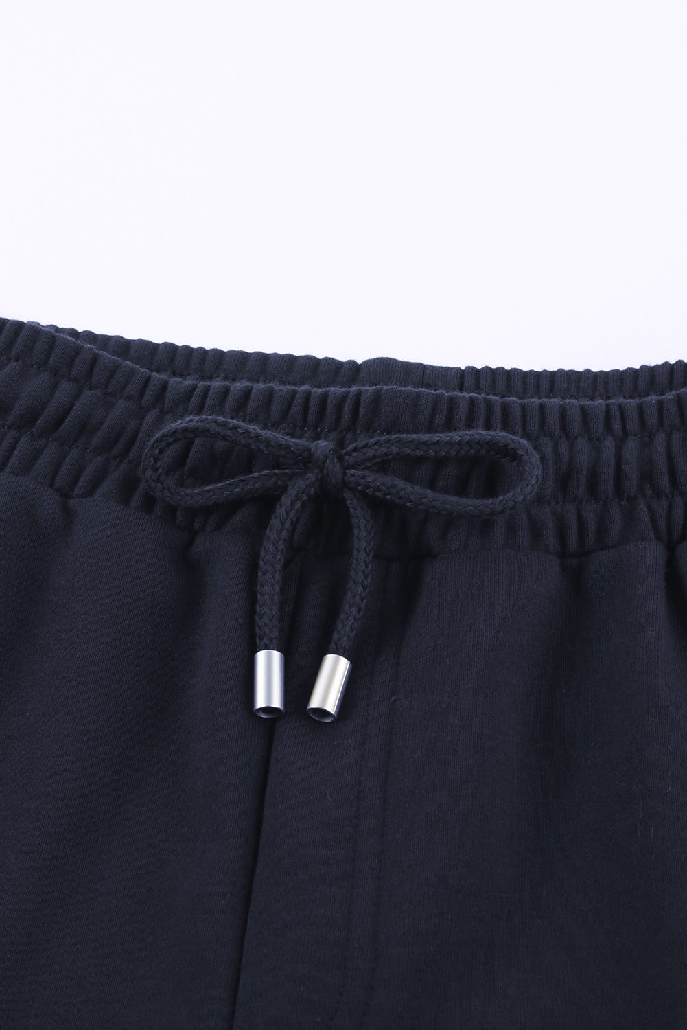 Drawstring Waist Cuffed Hem Gym Shorts