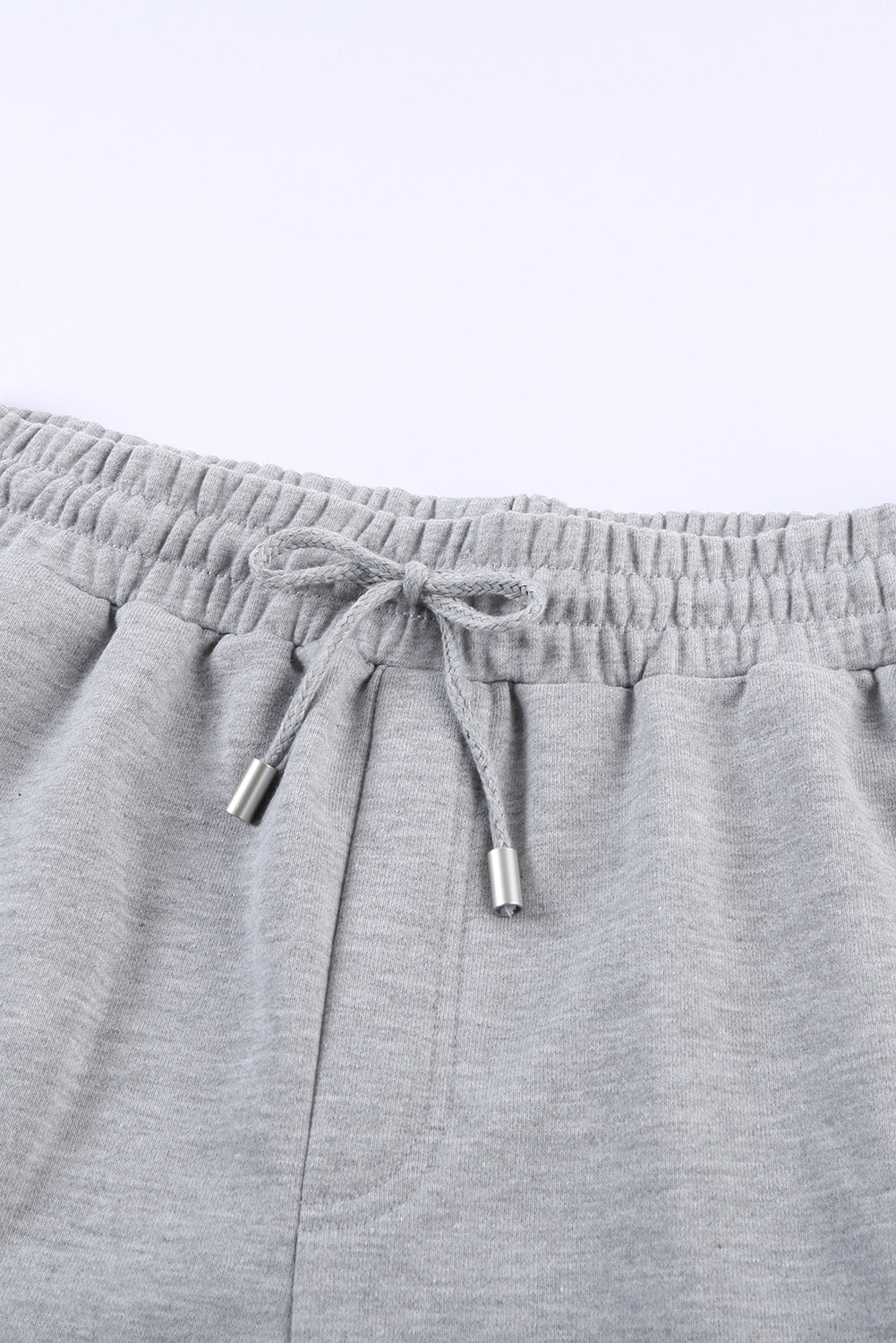 Drawstring Waist Cuffed Hem Gym Shorts